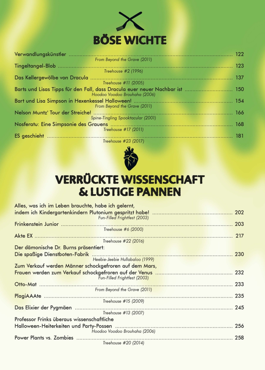 The Simpsons: Treehouse of Horror Necronomnibus 3: Finstere Fabeln über dämonische Delikatessen